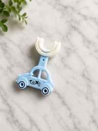 Baby Silicone U-Shaped Toothbrush & Teether – Taxi Design 🚕