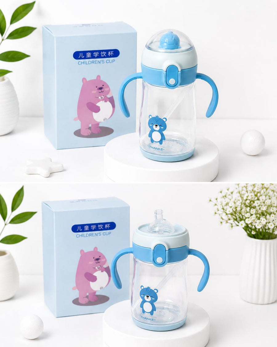 Cute Blue Bear Children’s Training Cup 🩵🐻