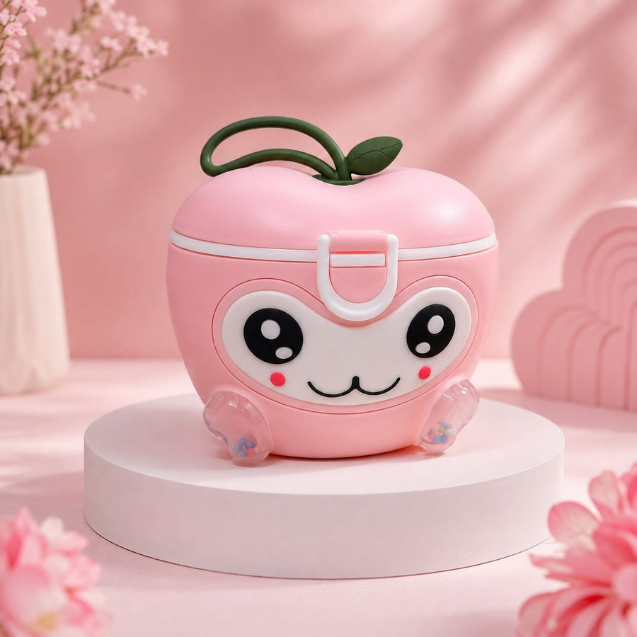 Cute Pink Baby Snack Container with Spoon 🩷