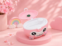 Cute Pink Baby Snack Container with Spoon 🩷